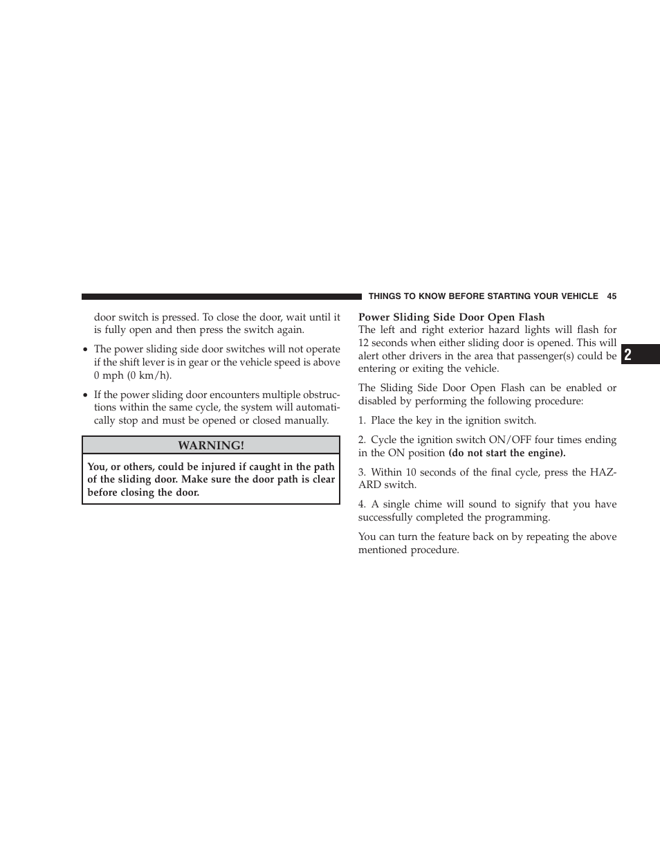 Dodge 2009 Caravan User Manual | Page 47 / 534