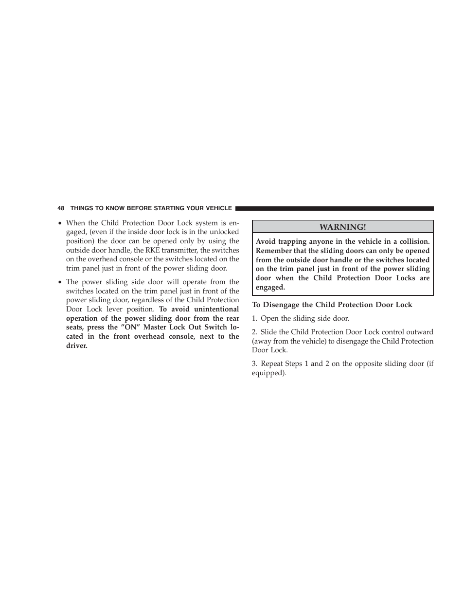 Dodge 2009 Caravan User Manual | Page 50 / 534