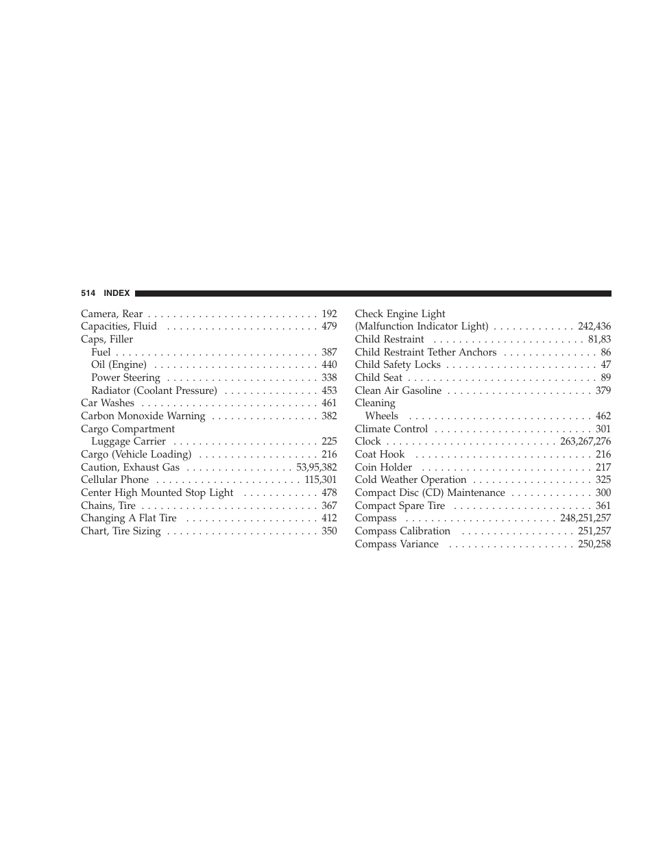 Dodge 2009 Caravan User Manual | Page 516 / 534