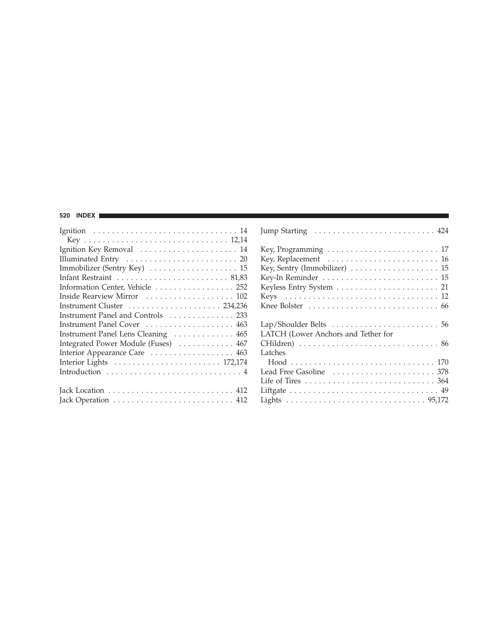 Dodge 2009 Caravan User Manual | Page 522 / 534