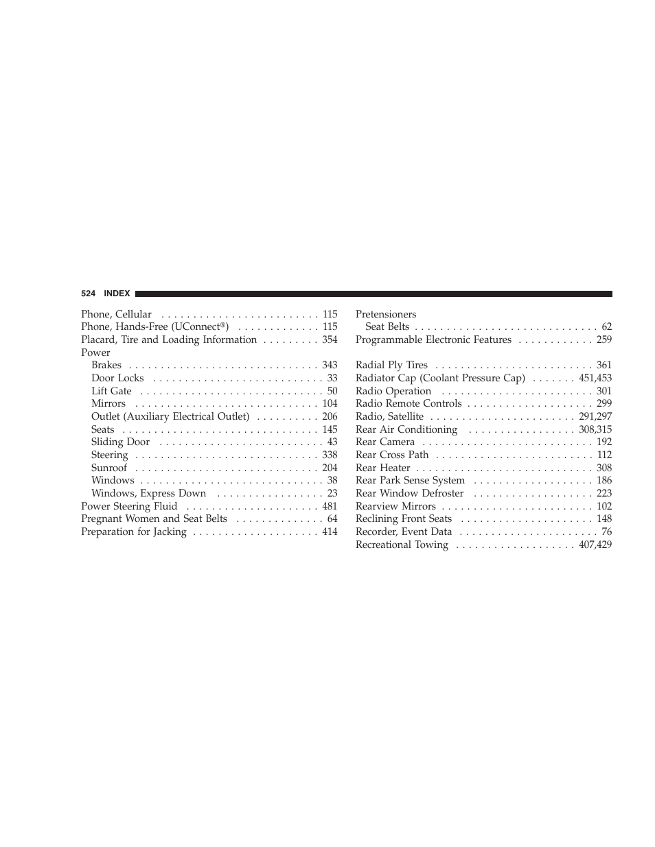Dodge 2009 Caravan User Manual | Page 526 / 534