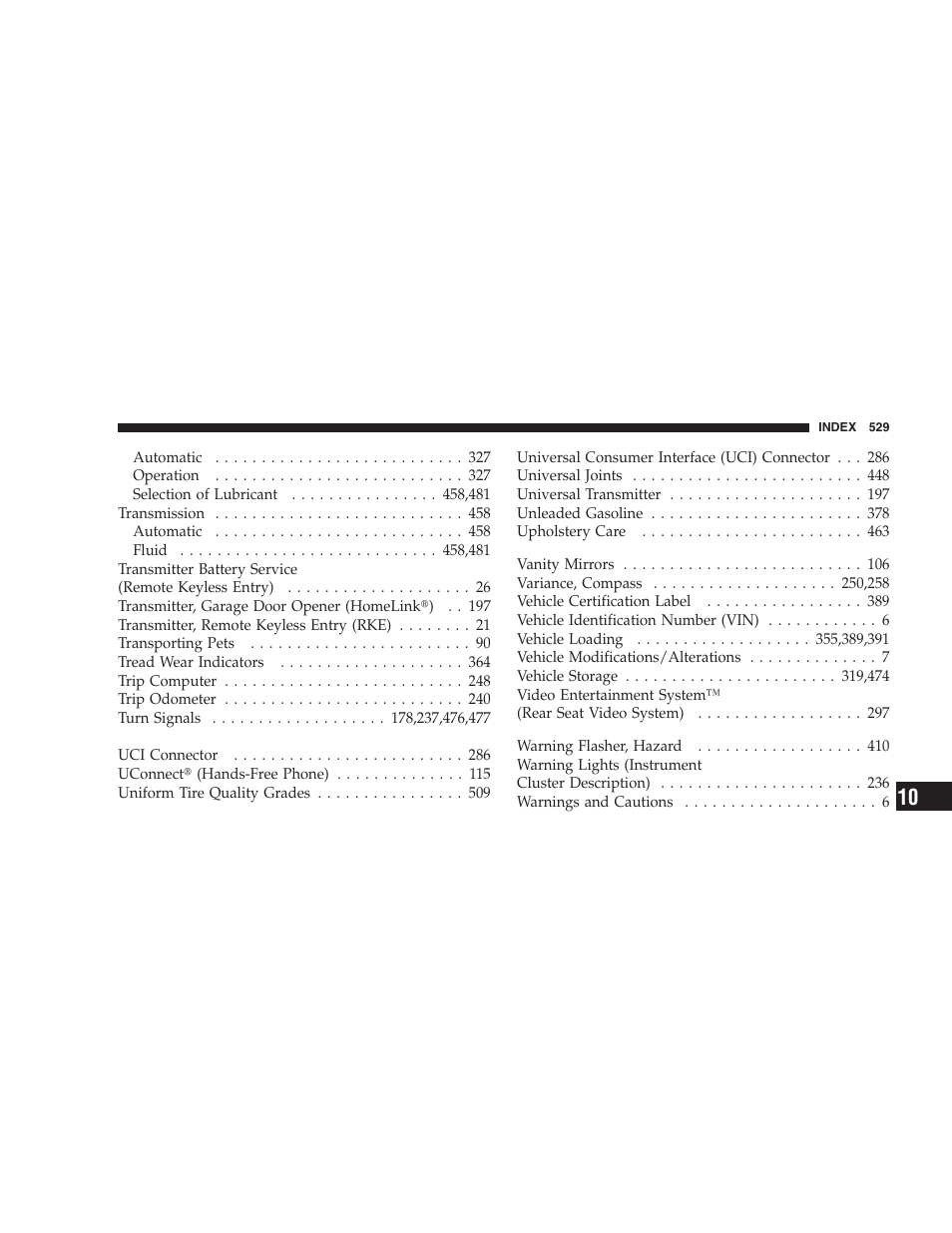 Dodge 2009 Caravan User Manual | Page 531 / 534