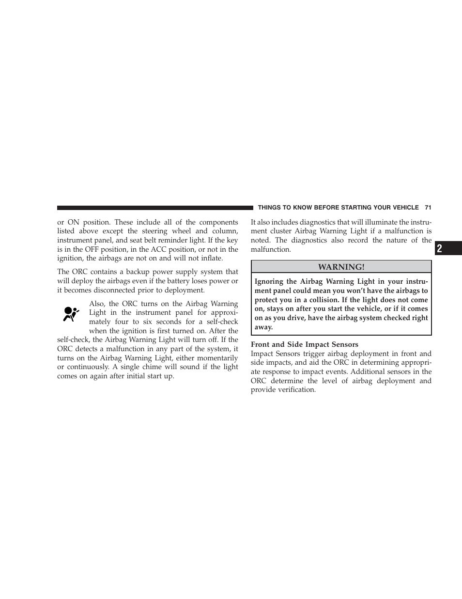 Dodge 2009 Caravan User Manual | Page 73 / 534