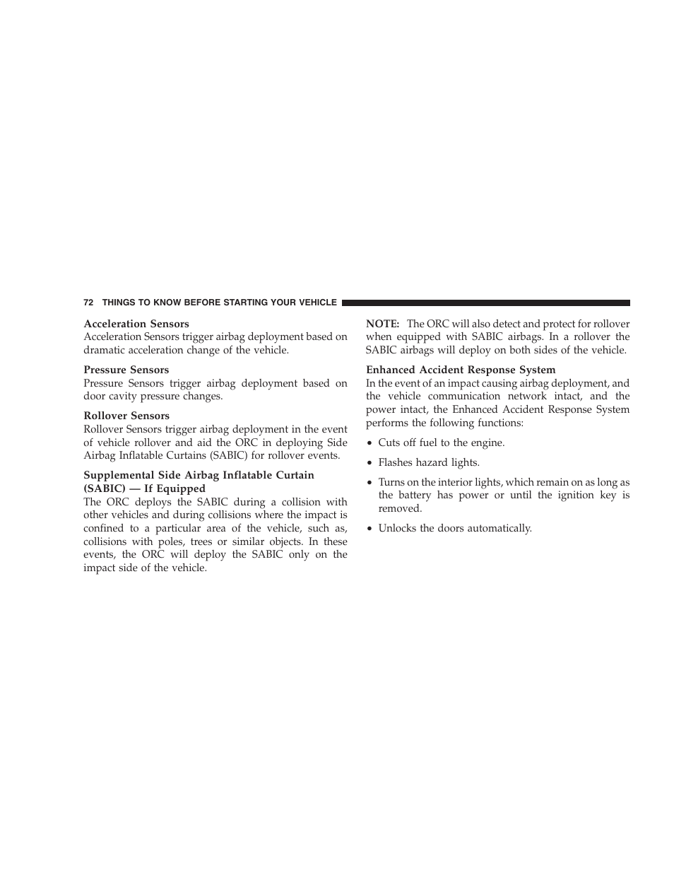 Dodge 2009 Caravan User Manual | Page 74 / 534