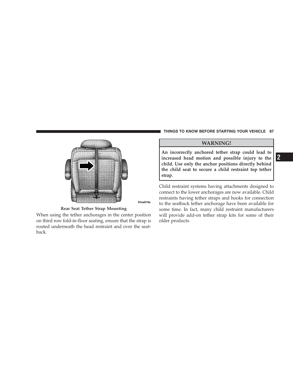 Dodge 2009 Caravan User Manual | Page 89 / 534