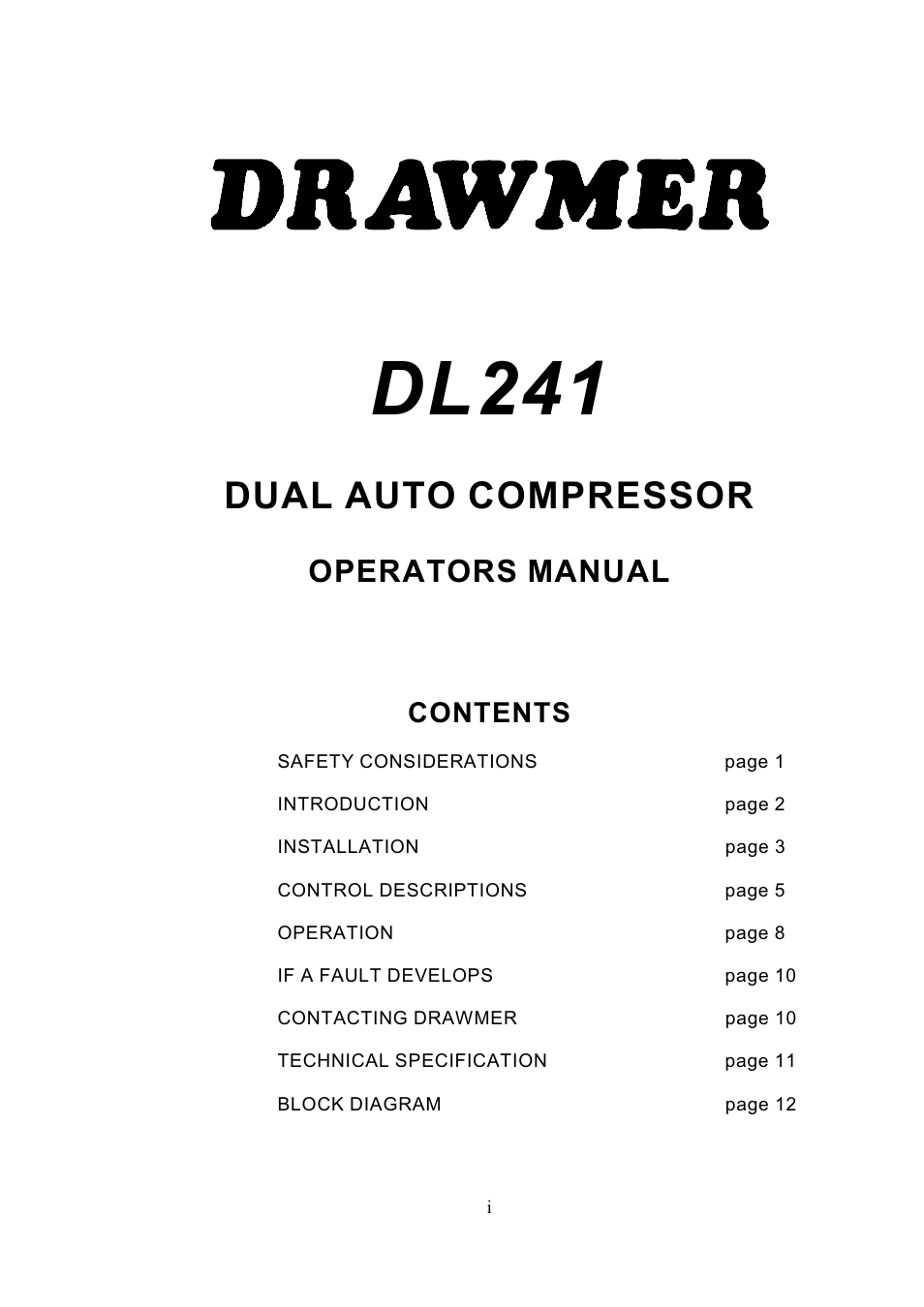 Drawmer DL241 Auto Compressor User Manual | 14 pages