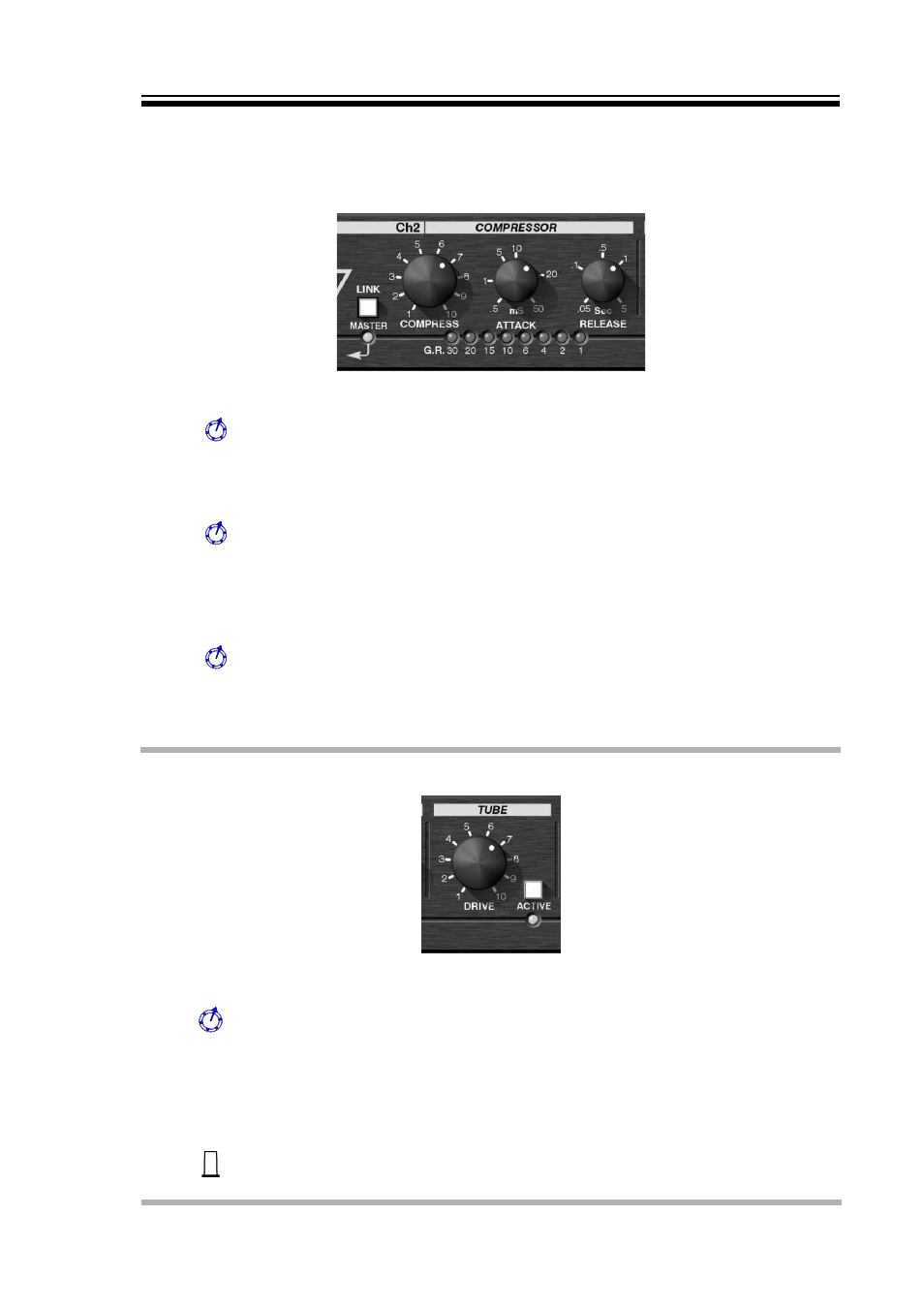 Control description, Tube drive | Drawmer TS2 Dual Tube Compressor User Manual | Page 7 / 14