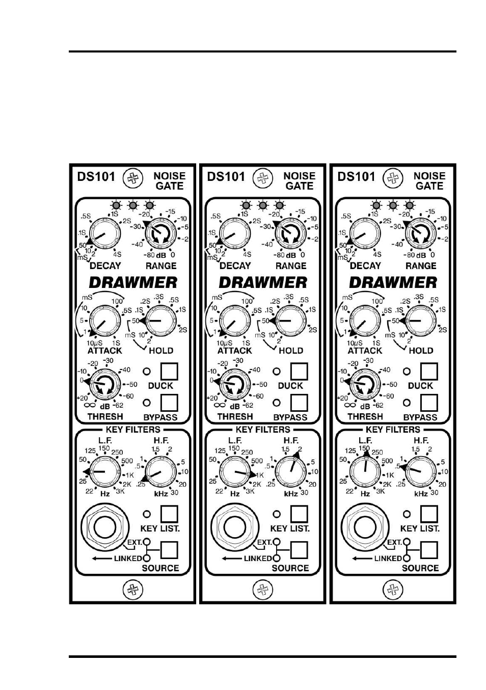 Drawmer DS101 500 Series Noise Gate User Manual | Page 13 / 17