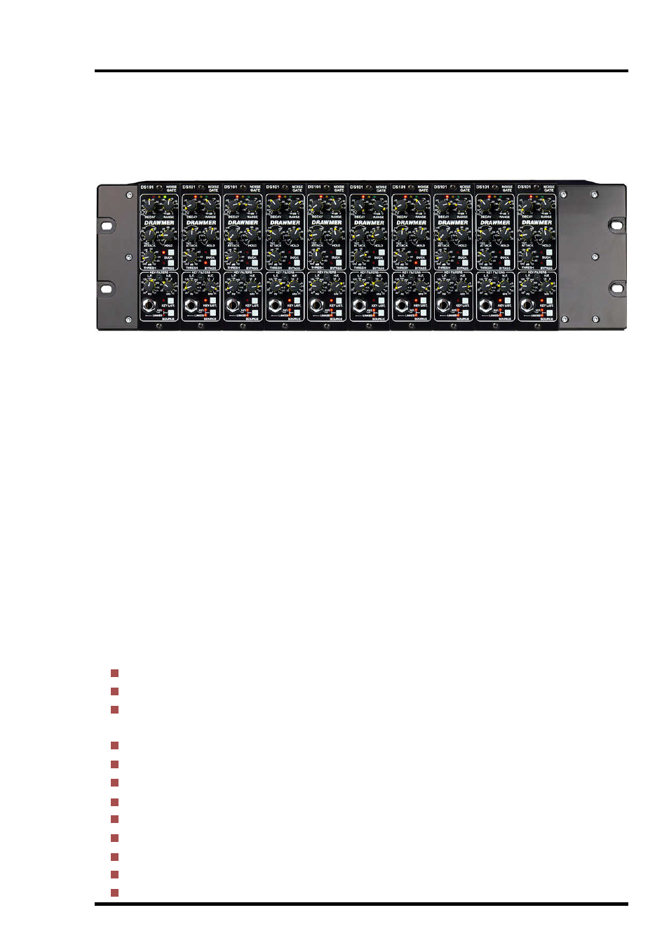 Ds101, Noise gate, 500 series rack system | Chapter 1 | Drawmer DS101 500 Series Noise Gate User Manual | Page 3 / 17