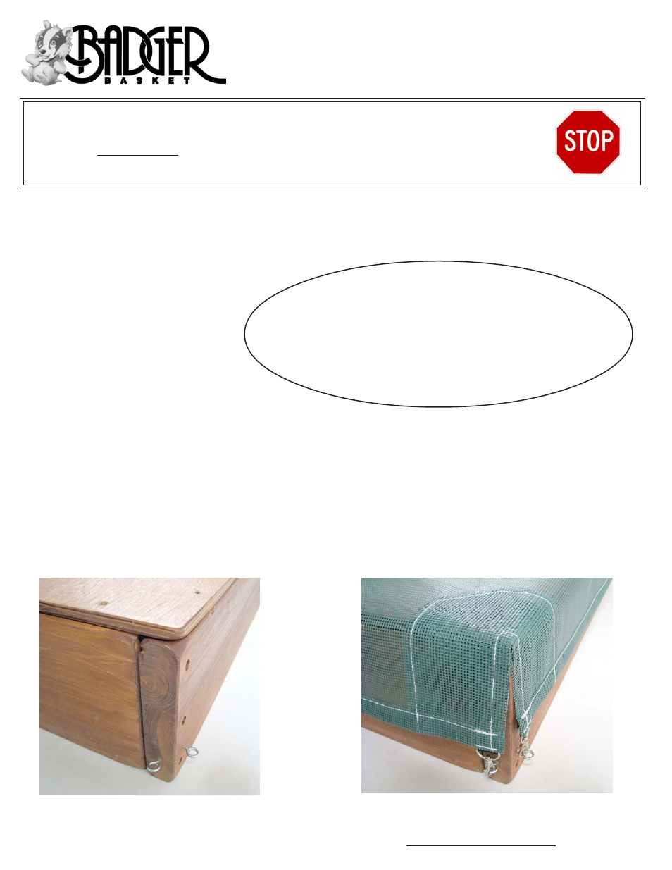 Assembly instructions, Manufactured exclusively for: leaps and bounds | Badger Basket Cedar Sandbox 09500 User Manual | Page 2 / 2