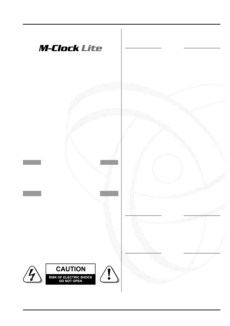 M-clock lite, Drawmer, Dms-4 | Safety considerations, Aes grade 1 master clock | Drawmer DMS-4 M-Clock Lite AES Grade 1 Master Clock User Manual | Page 3 / 8