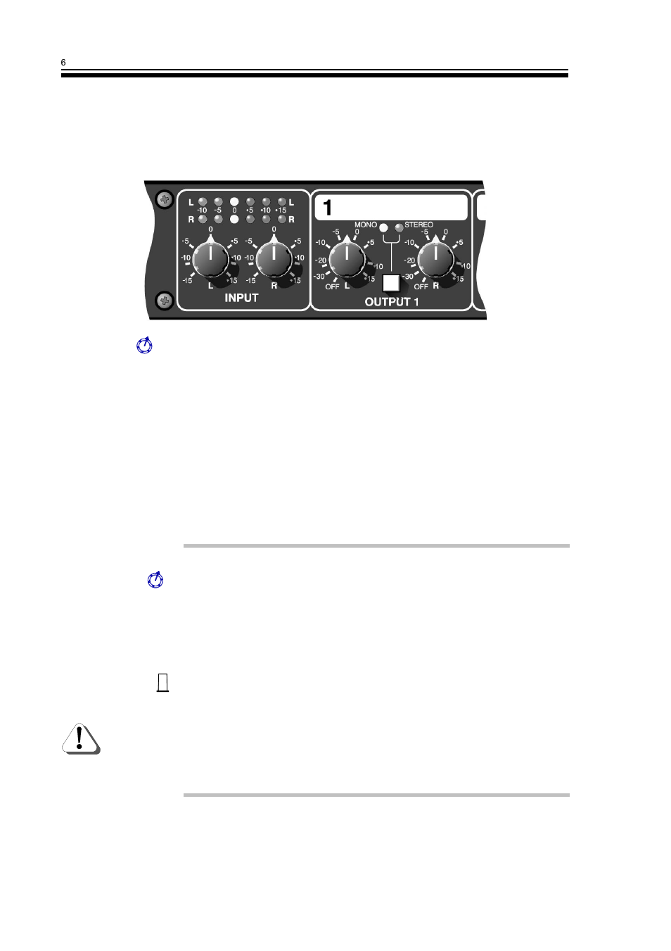 Control description | Drawmer DA6 Balanced Distribution Amplifier User Manual | Page 8 / 12