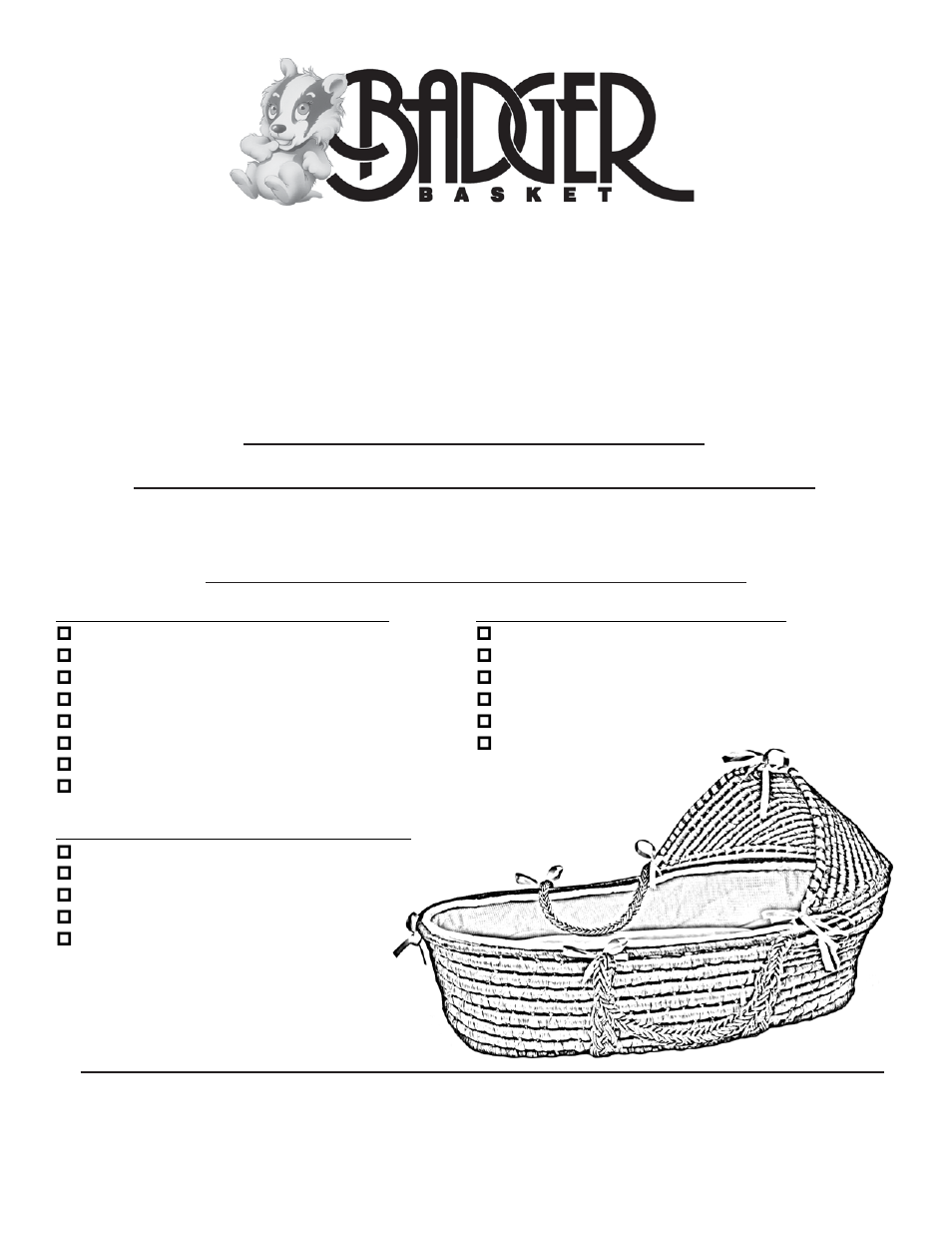 Badger Basket 00894 User Manual | 2 pages