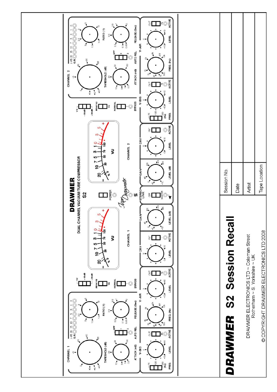 Drawmer S2 Dual Channel Tube Compressor User Manual | Page 13 / 14