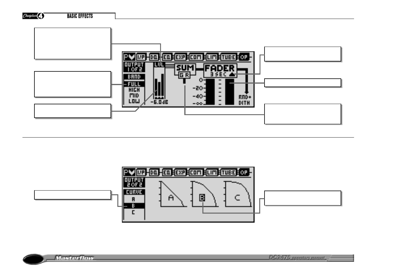 Output - page 1 output - page 2 | Drawmer DC2476 Digital Mastering Processor User Manual | Page 30 / 39