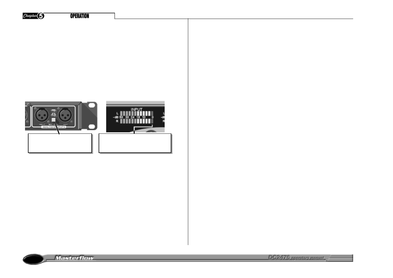 Chapter 5 operation | Drawmer DC2476 Digital Mastering Processor User Manual | Page 32 / 39