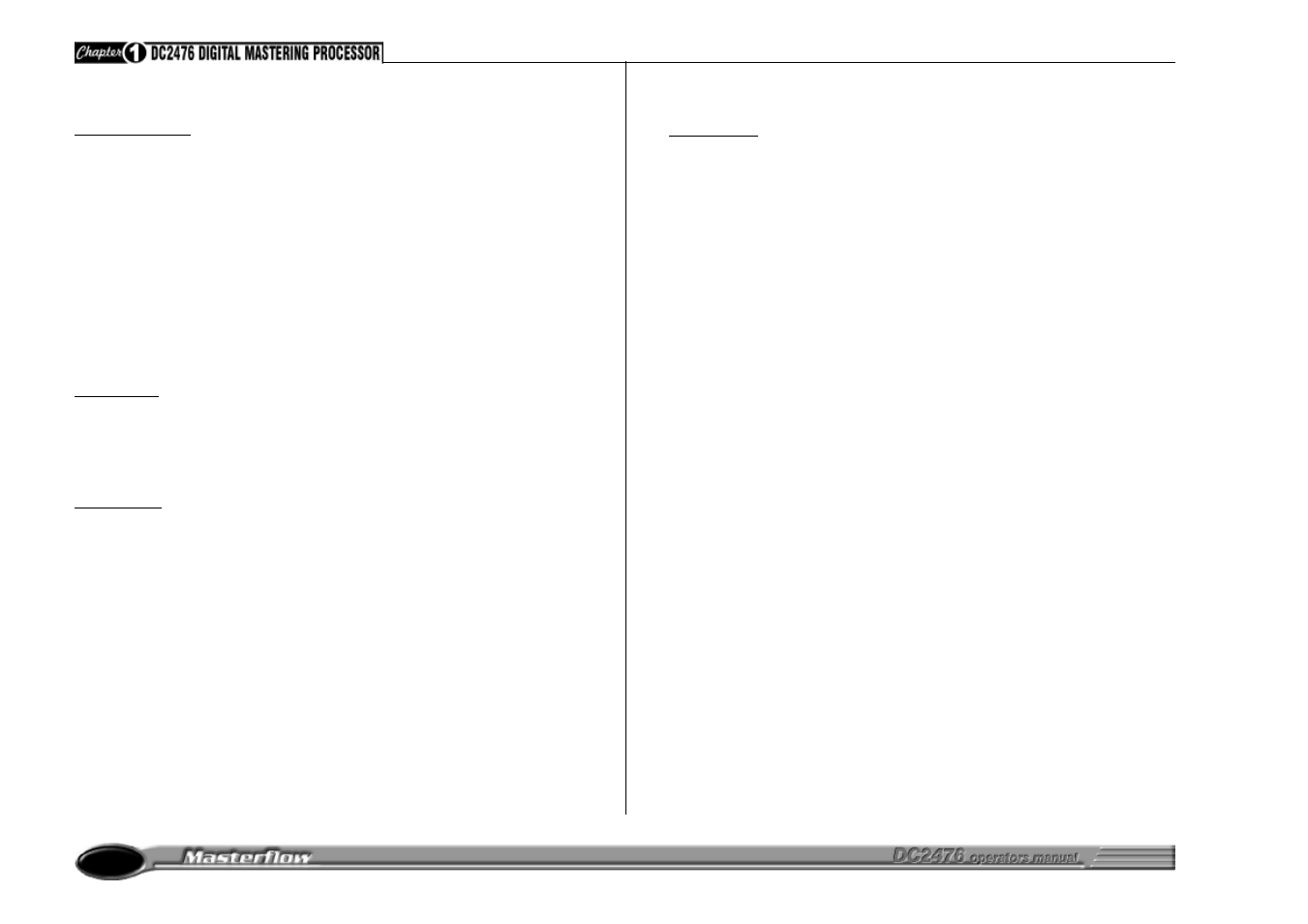 Getting started | Drawmer DC2476 Digital Mastering Processor User Manual | Page 8 / 39