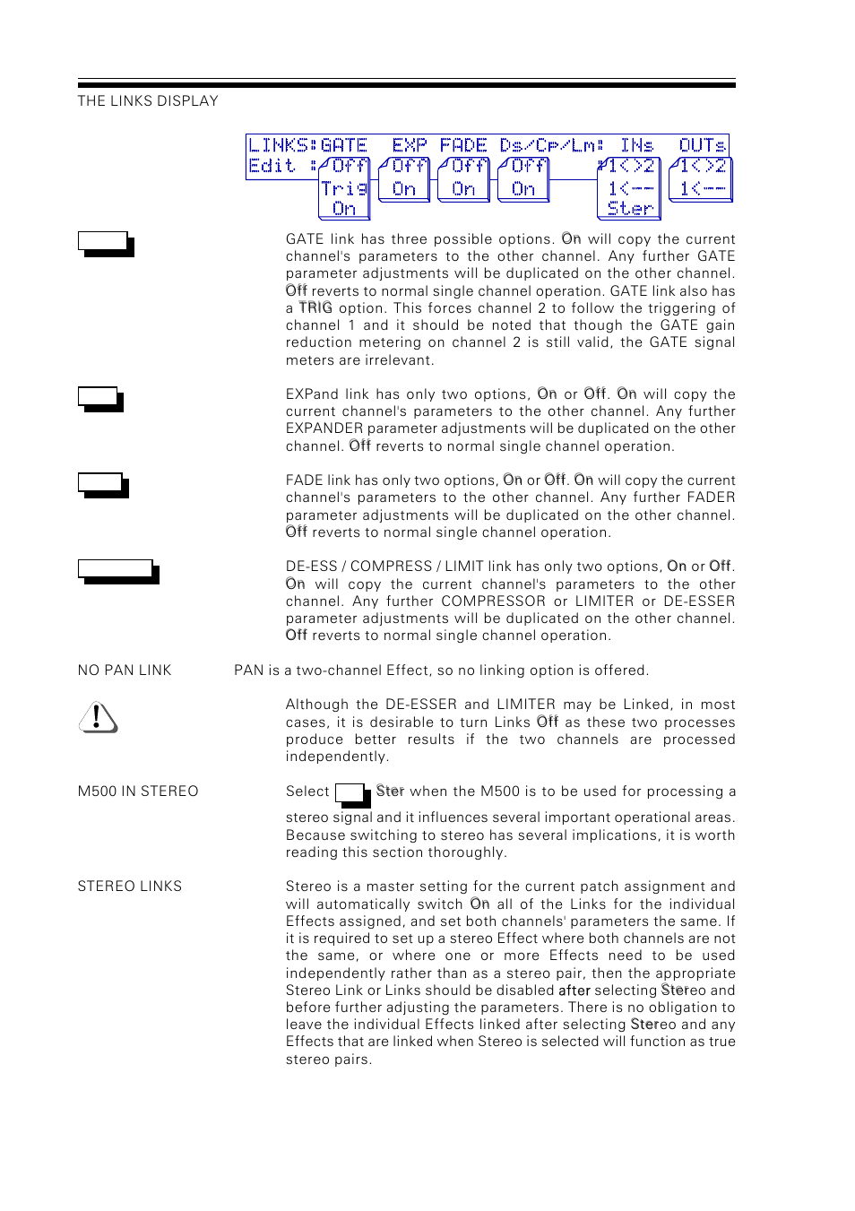 Drawmer M500 Dynamics Processor User Manual | Page 16 / 55