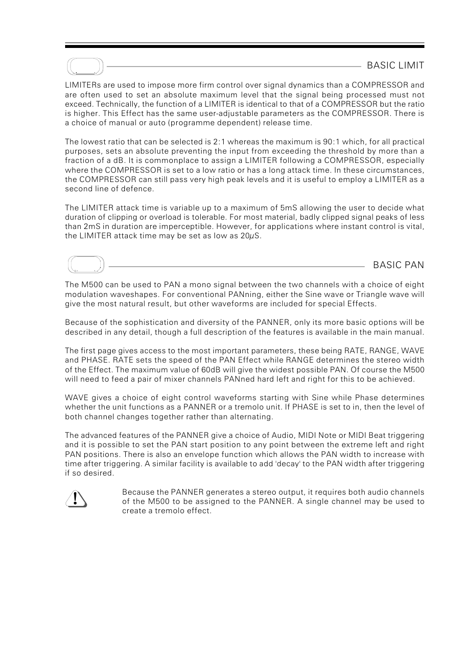 Drawmer M500 Dynamics Processor User Manual | Page 25 / 55