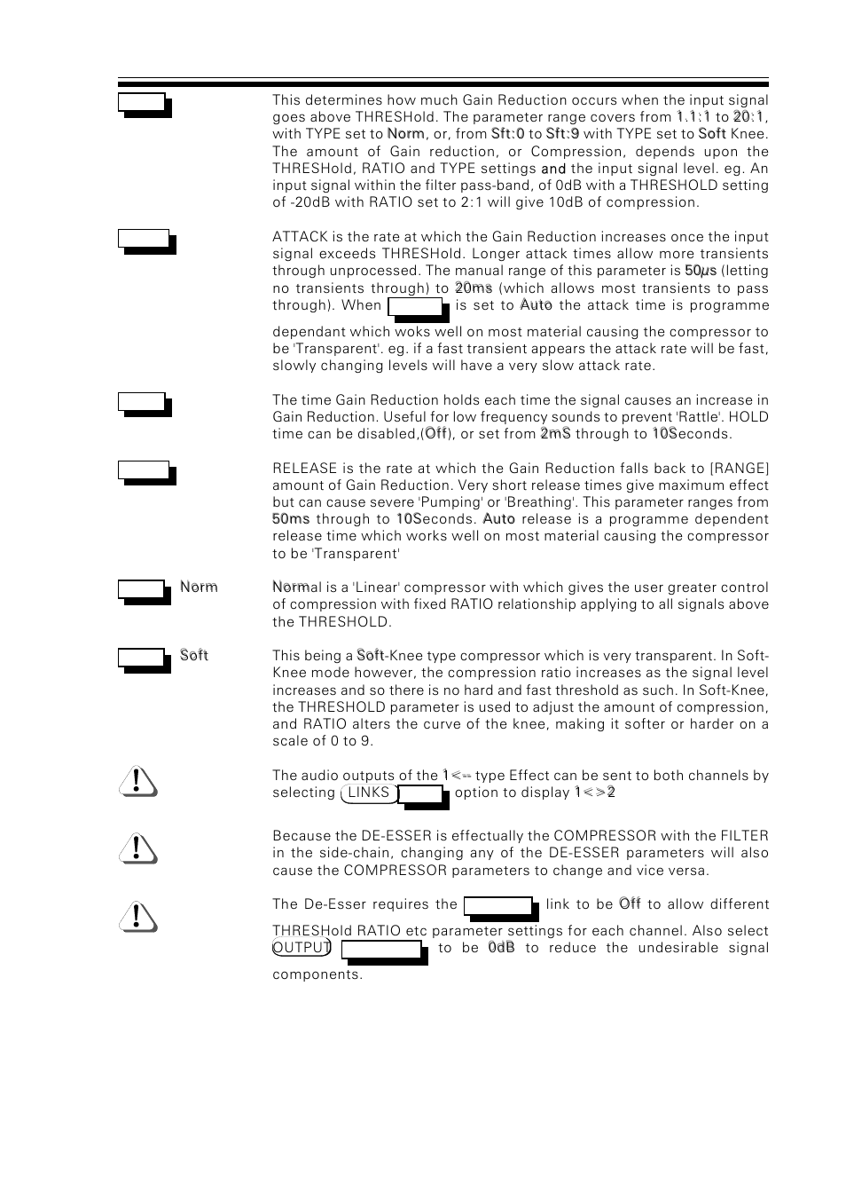 Drawmer M500 Dynamics Processor User Manual | Page 30 / 55