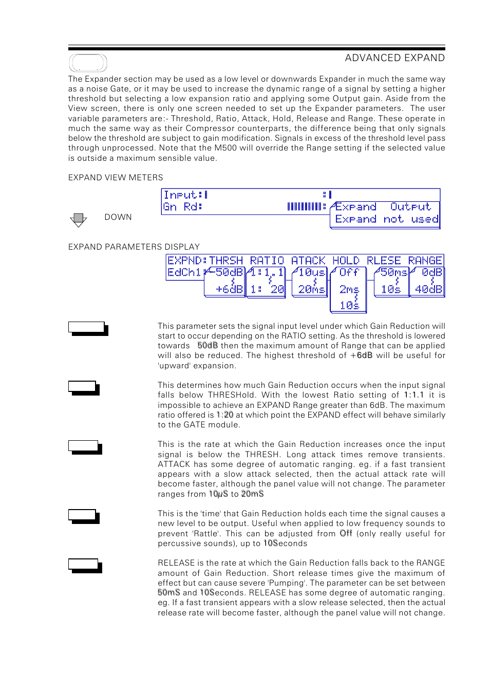 Drawmer M500 Dynamics Processor User Manual | Page 36 / 55