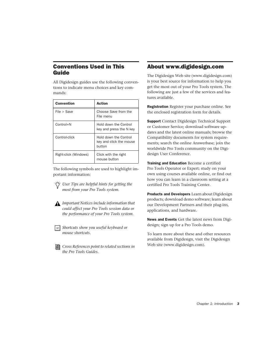 Conventions used in this guide, About www.digidesign.com | Drawmer Drawmer Dynamics for Pro Tools User Manual | Page 7 / 39