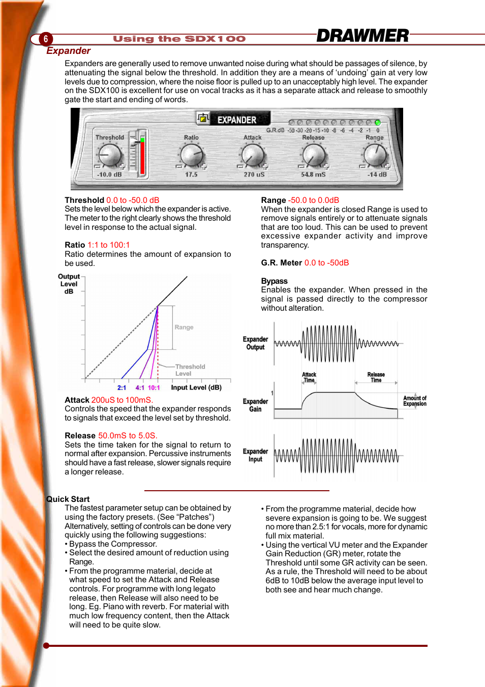 Drawmer | Drawmer SDX100 for Soundscape User Manual | Page 10 / 15