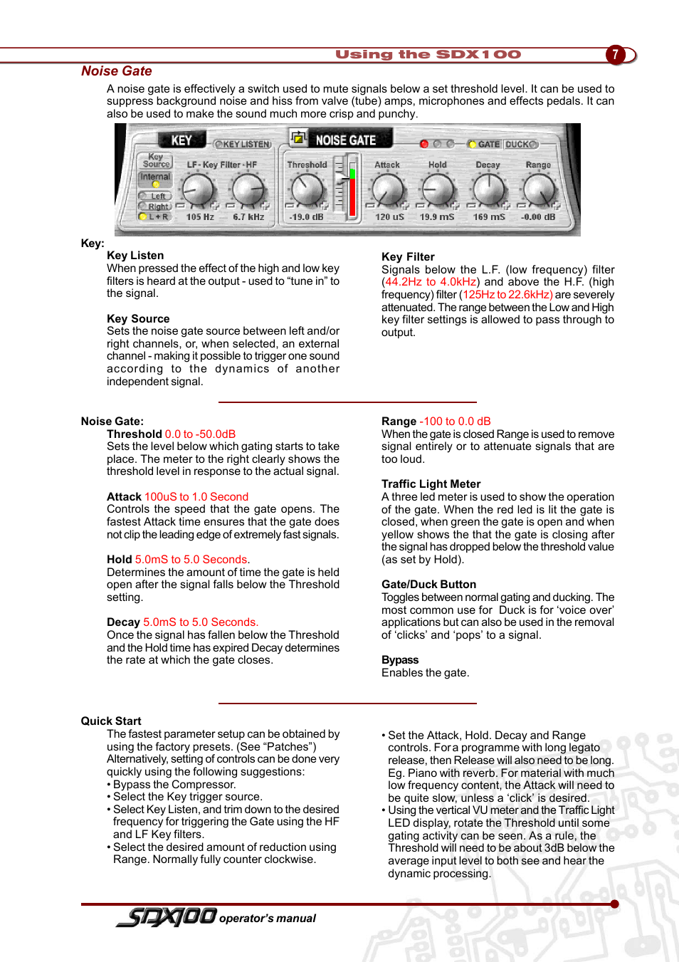 Drawmer SDX100 for Soundscape User Manual | Page 11 / 15