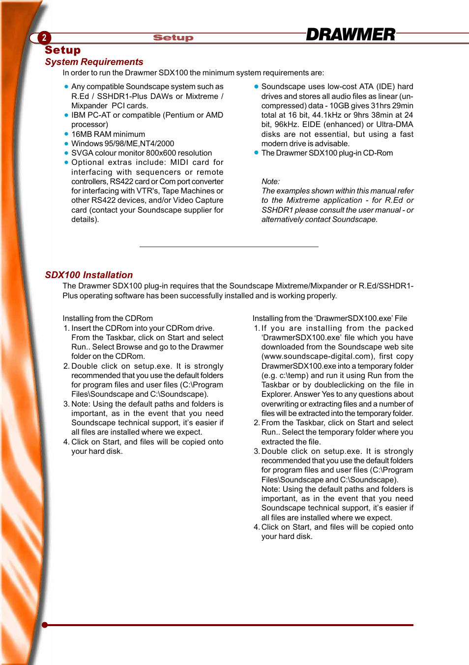 Drawmer | Drawmer SDX100 for Soundscape User Manual | Page 6 / 15