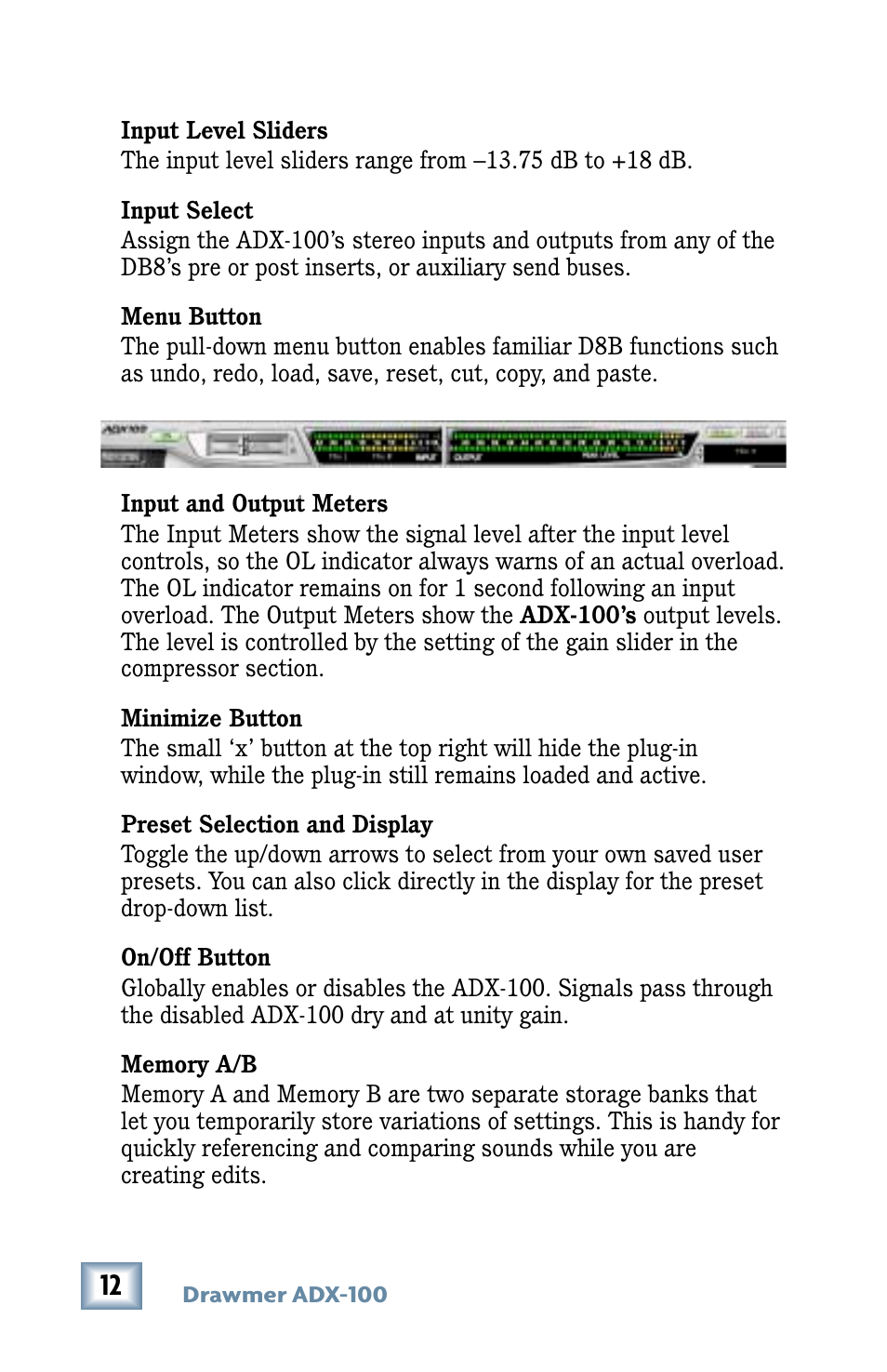 Drawmer Advanced Dynamics for Mackie D8B User Manual | Page 12 / 32