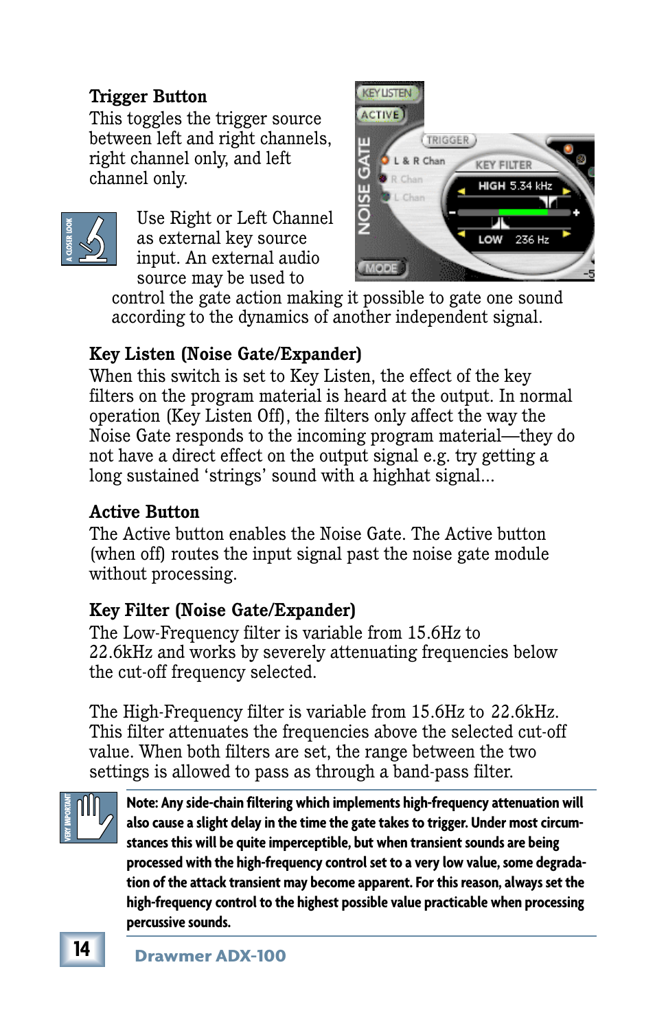 Drawmer Advanced Dynamics for Mackie D8B User Manual | Page 14 / 32