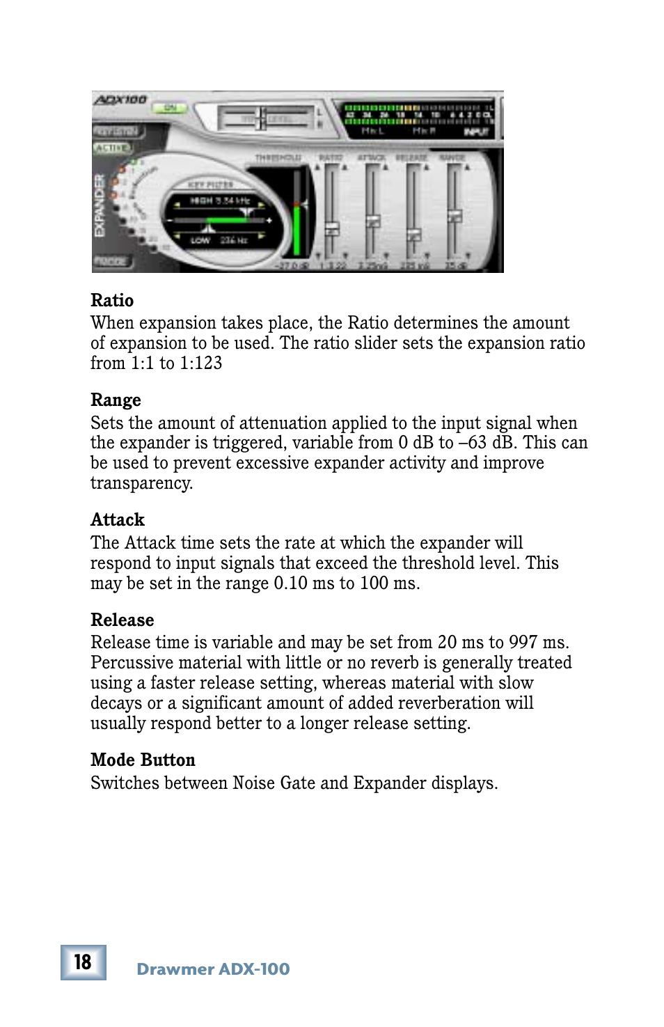 Drawmer Advanced Dynamics for Mackie D8B User Manual | Page 18 / 32