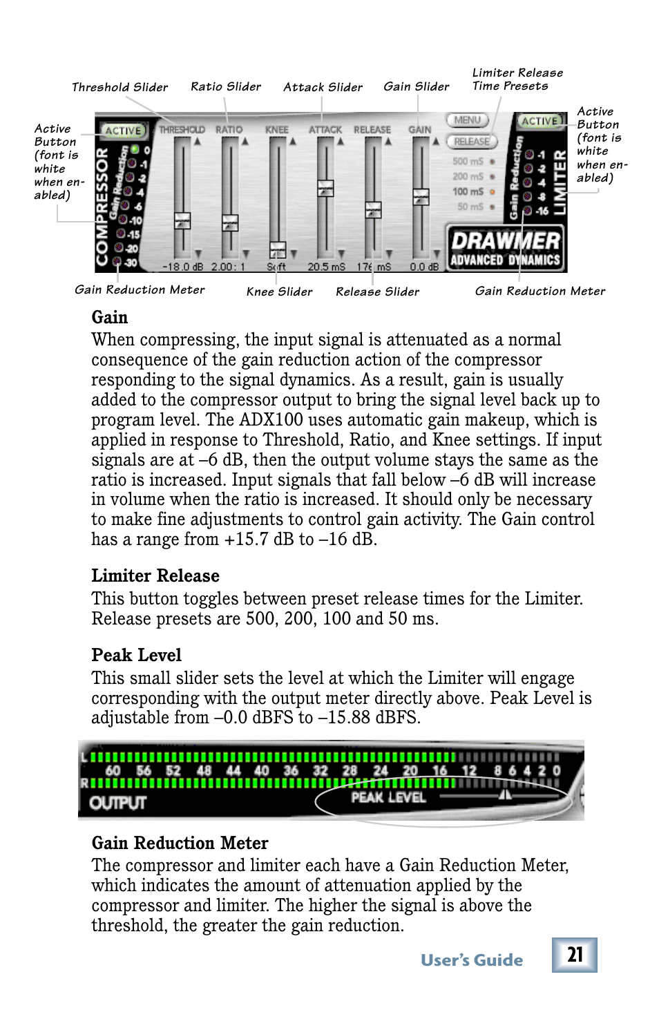 Drawmer Advanced Dynamics for Mackie D8B User Manual | Page 21 / 32