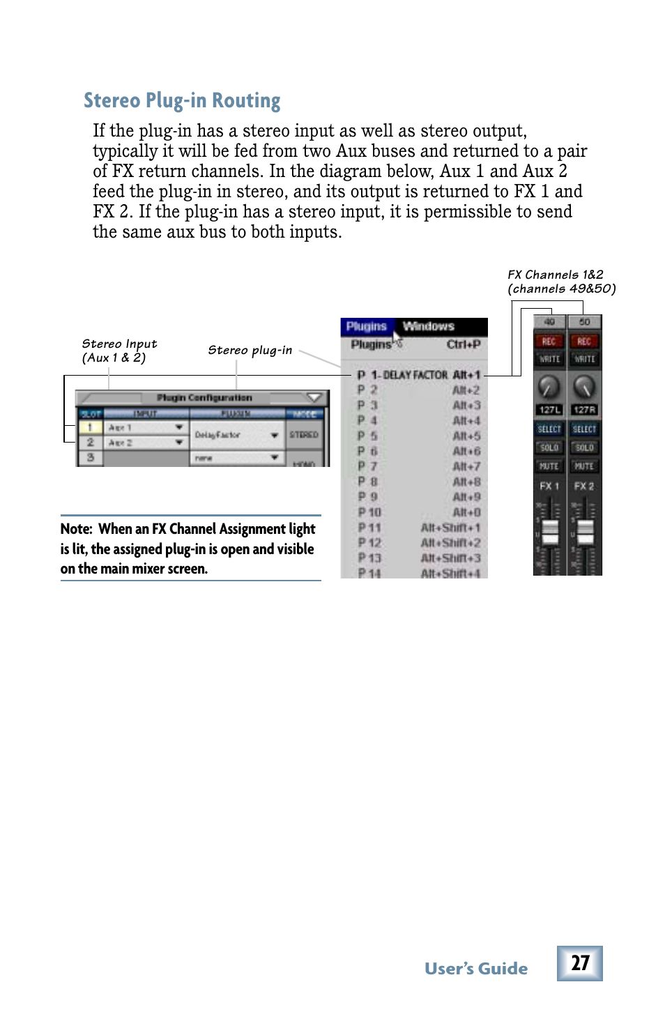 Stereo plug-in routing | Drawmer Advanced Dynamics for Mackie D8B User Manual | Page 27 / 32