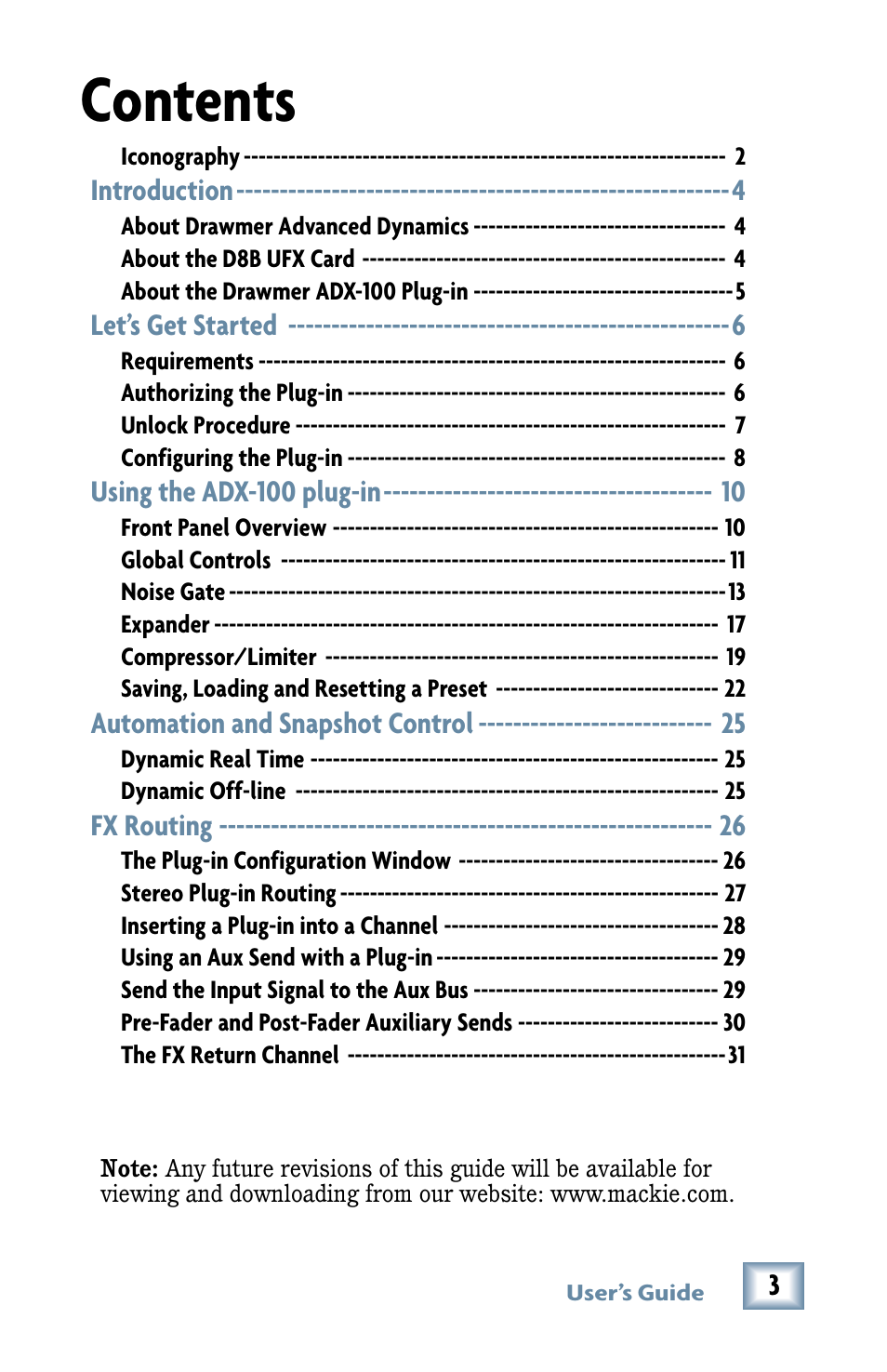 Drawmer Advanced Dynamics for Mackie D8B User Manual | Page 3 / 32