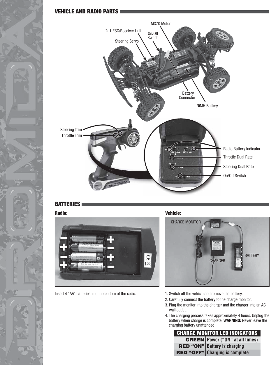 Vehicle and radio parts batteries | Dromida DT4.18 Manual User Manual | Page 2 / 4