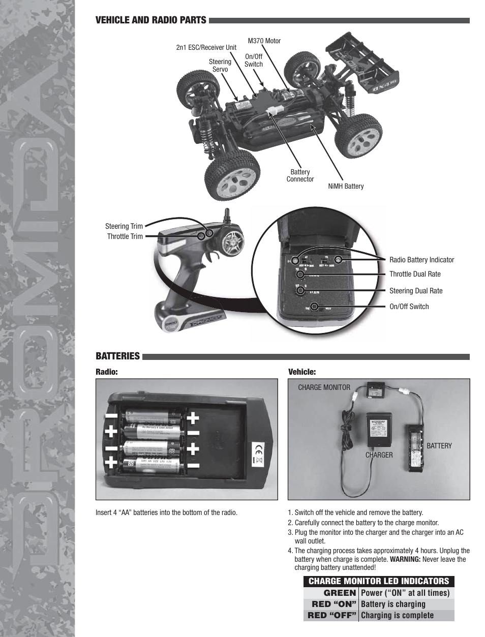 Vehicle and radio parts batteries | Dromida BX4.18 Manual User Manual | Page 2 / 4