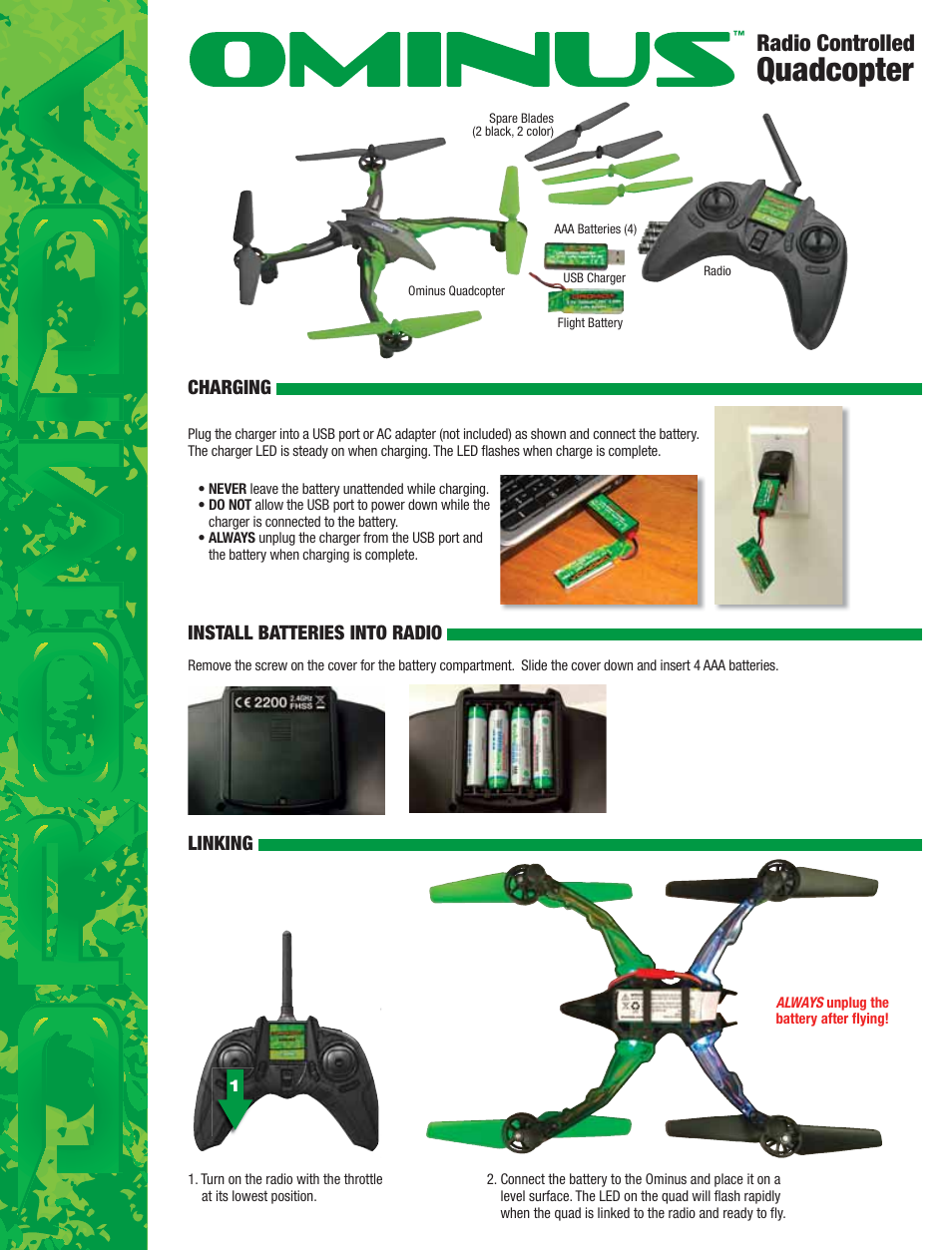 Dromida Ominus Manual User Manual | 4 pages