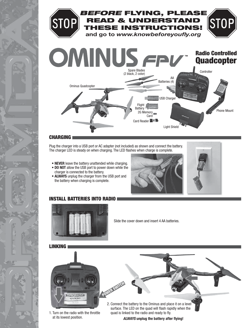 Dromida Ominus FPV User Manual | 8 pages