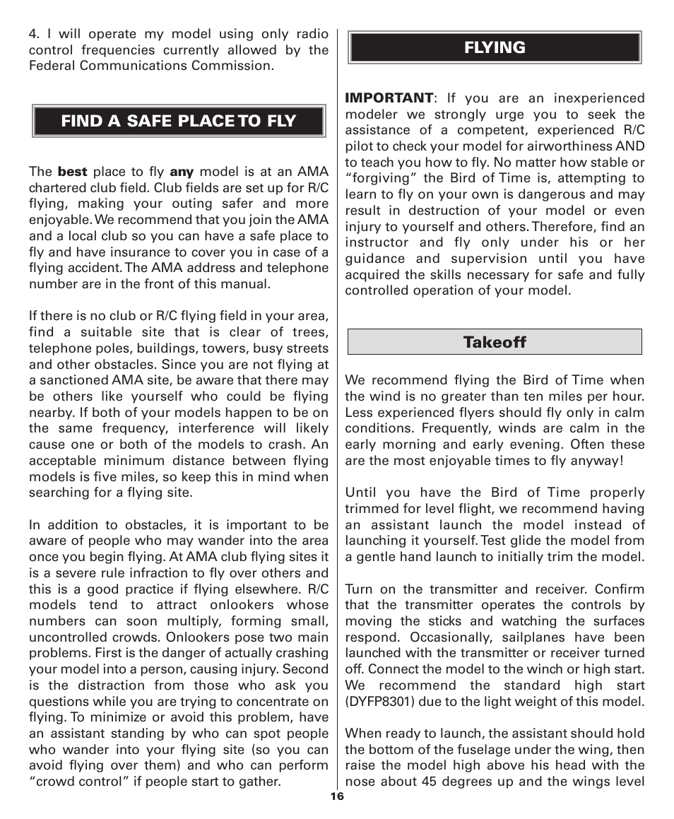 Dynaflite GPMA1052 Bird of Time User Manual | Page 16 / 20