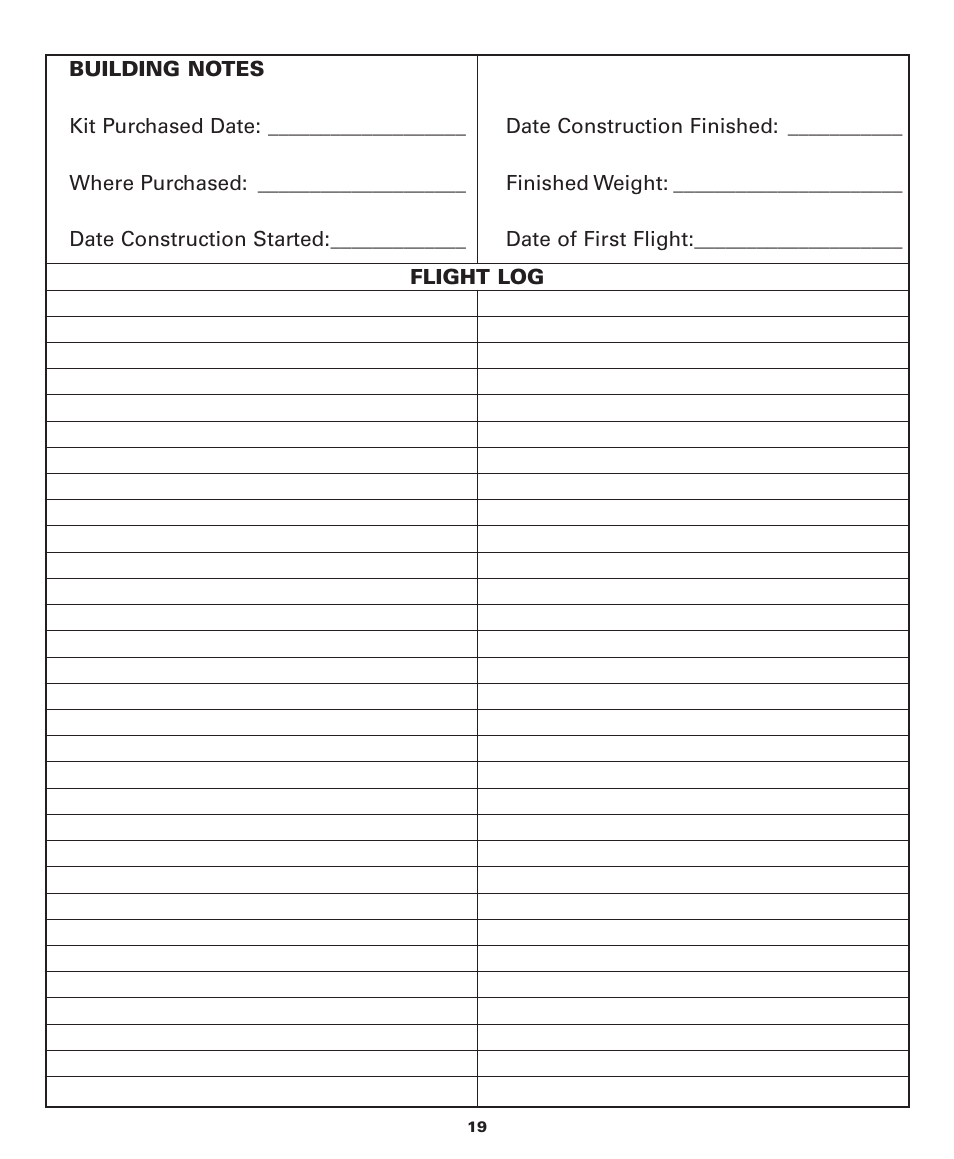 Dynaflite GPMA1052 Bird of Time User Manual | Page 19 / 20