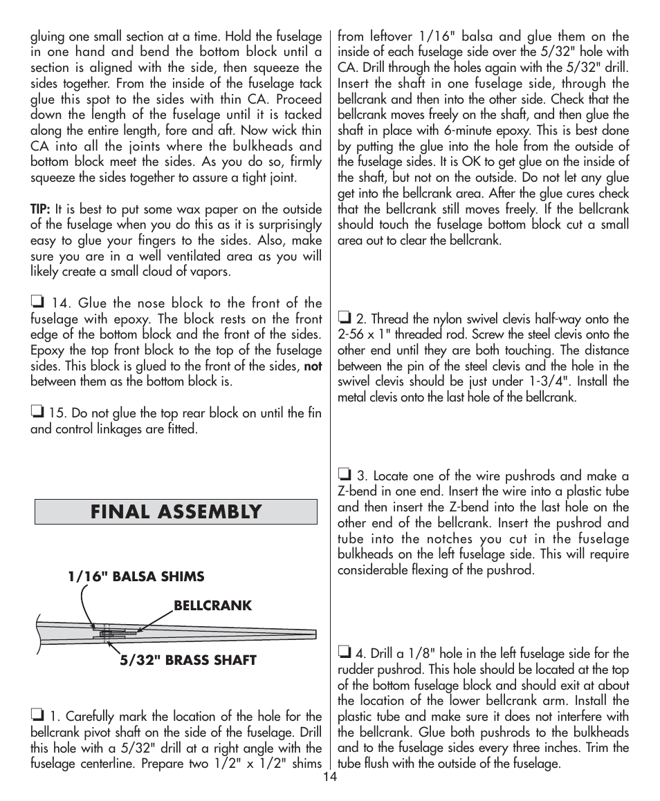 Final assembly | Dynaflite GPMA0570 Bird of Time User Manual | Page 14 / 16