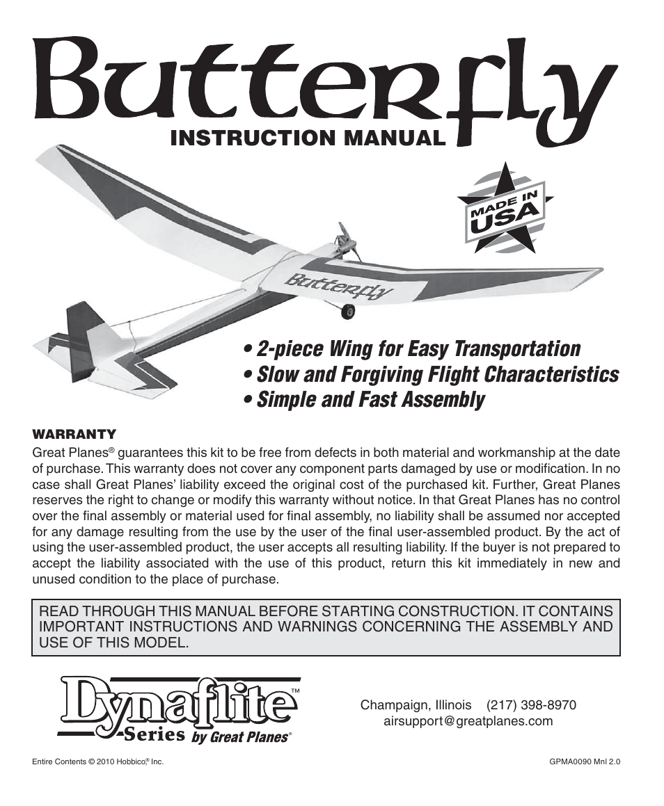 Dynaflite GPMA0090 Butterfly User Manual | 40 pages
