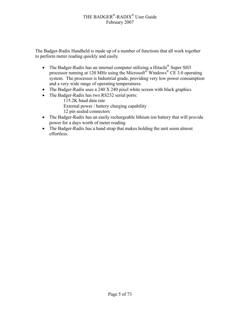 The makeup of the badger-radix | Badger Basket Radix N64944-001 User Manual | Page 6 / 75