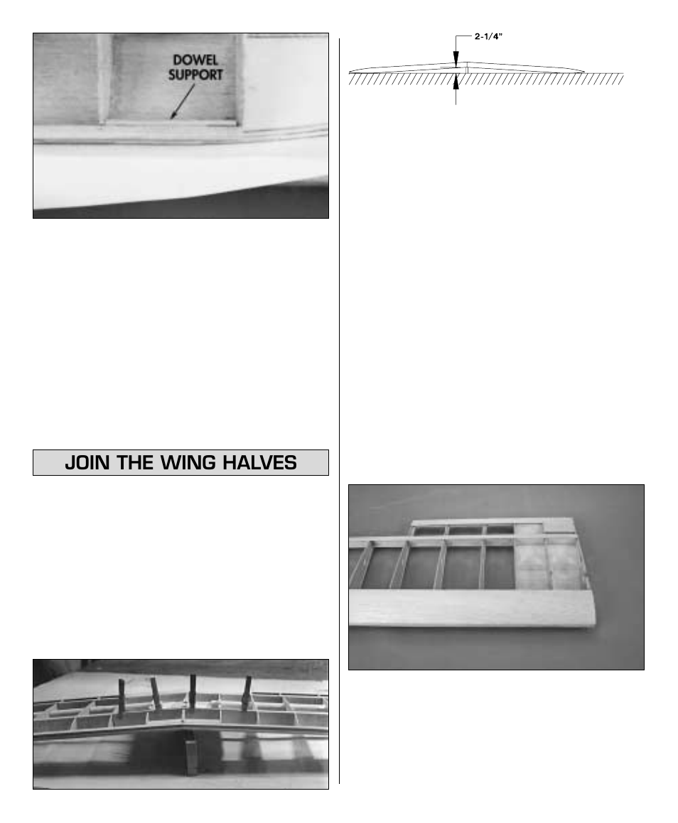 Join the wing halves | Dynaflite DYFA3030 User Manual | Page 14 / 28