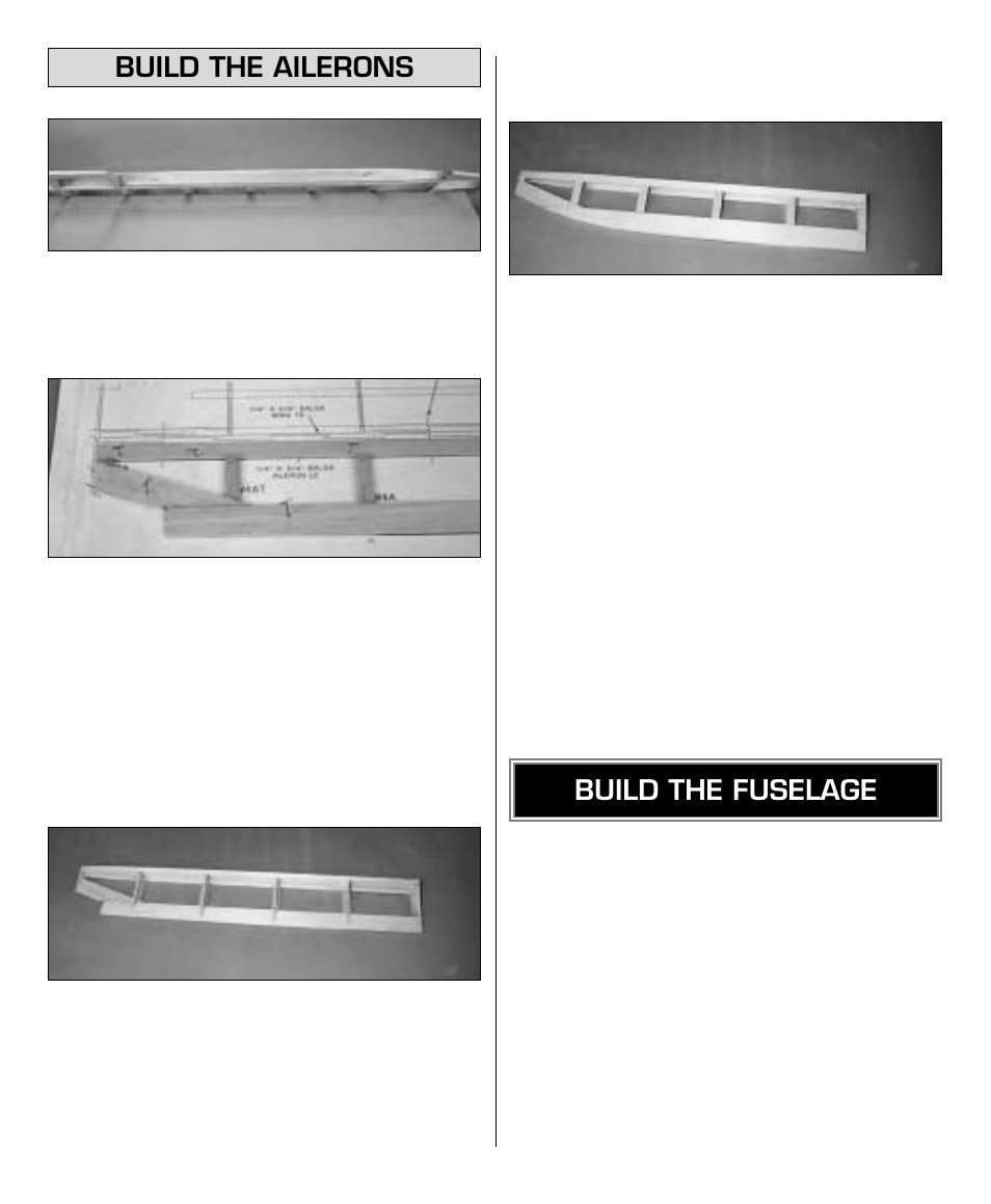 Build the fuselage build the ailerons | Dynaflite DYFA3030 User Manual | Page 16 / 28