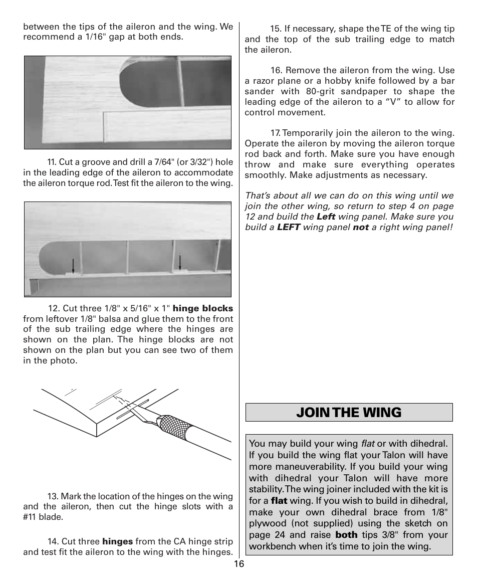 Join the wing | Dynaflite GPMA0525 User Manual | Page 16 / 24