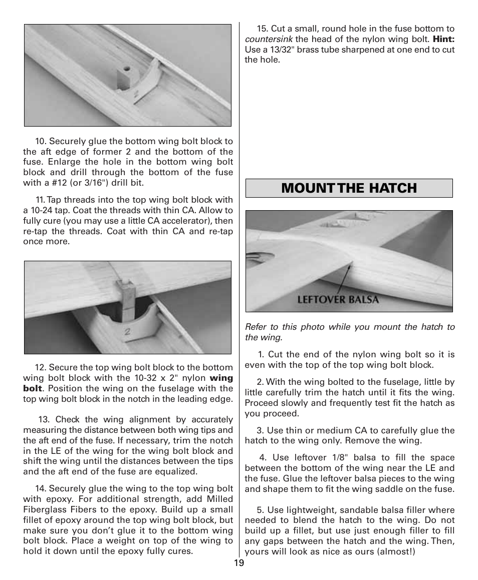 Mount the hatch | Dynaflite GPMA0525 User Manual | Page 19 / 24