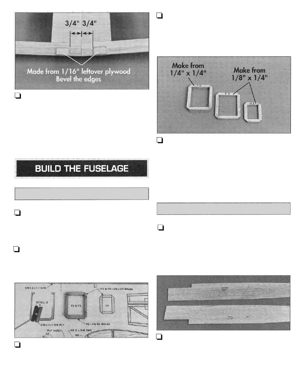 Build the formers, Prepare the fuse sides | Dynaflite DYFA1009 User Manual | Page 20 / 44