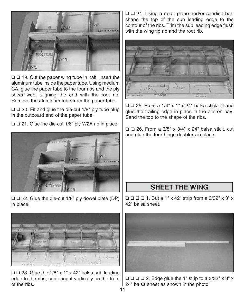 Sheet the wing | Dynaflite GPMA0510 Super Decathlon User Manual | Page 11 / 36